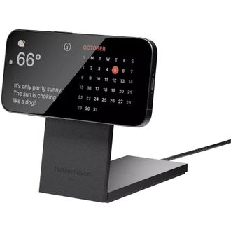 Беспроводное зарядное устройство Native Union Rise 2-in-1 Qi2 Wireless Charger Black (RS-2IN1-BLK) - фото 2