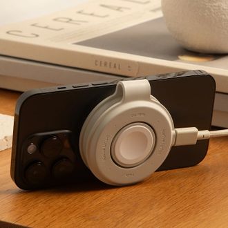 Беспроводное зарядное устройство Native Union Voyage 2-in-1 Qi2 Wireless Charger Sandstone (VOY-2IN1-WL-SAN) - фото 3