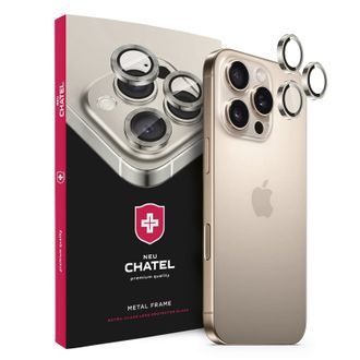 Линза на камеру +NEU Chatel Metal Frame Lens Protector Glass for iPhone 17 Pro/17 Pro Max Natural - фото 1 Линза на камеру +NEU Chatel Metal Frame Lens Protector Glass for iPhone 17 Pro/17 Pro Max Natural - фото 1