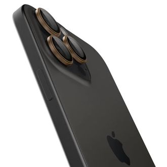Захисне скло для камери Spigen iPhone 16 Max/ 16 Pro Optik Pro Glas.TR "EZ FIT" (2 шт) Desert Titanium (AGL08862) - фото 3