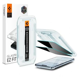 Защитное стекло Spigen для iPhone 17 Air - EZ FIT GLAS.tR Privacy (2 шт), Антишпион (AGL09862) - фото 1