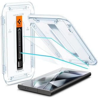 Защитное стекло Spigen для Samsung Galaxy S24 Ultra - EZ Fit GLAS.tR (2 шт), Clear (AGL07493) - фото 1 Защитное стекло Spigen для Samsung Galaxy S24 Ultra - EZ Fit GLAS.tR (2 шт), Clear (AGL07493) - фото 1