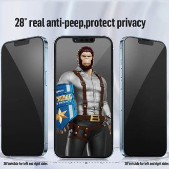Захисне 2.5D скло Blueo Full Cover Anti-Peep Apple iPhone 15 Plus / 16 Plus (6.7") - фото 3