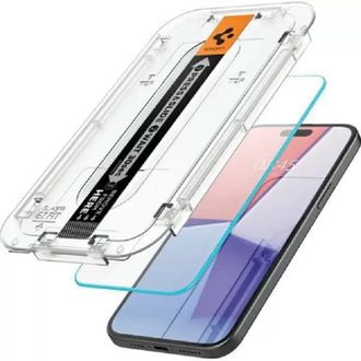 Захисне скло Spigen для iPhone 15 Pro Max - EZ FIT GLAS.tR (1 шт), Clear (AGL06878) - фото 1 Захисне скло Spigen для iPhone 15 Pro Max - EZ FIT GLAS.tR (1 шт), Clear (AGL06878) - фото 1