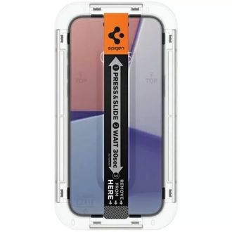 Захисне скло Spigen для iPhone 15 Pro Max - EZ FIT GLAS.tR (1 шт), Clear (AGL06878) - фото 3 Захисне скло Spigen для iPhone 15 Pro Max - EZ FIT GLAS.tR (1 шт), Clear (AGL06878) - фото 3