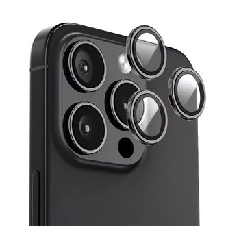 Захисне скло BlueO Metal на камеру для Apple iPhone 16 Pro / 16 Pro Max / 15 Pro / 15 Pro Max (Чорний / Black) - фото 2 Захисне скло BlueO Metal на камеру для Apple iPhone 16 Pro / 16 Pro Max / 15 Pro / 15 Pro Max (Чорний / Black) - фото 2