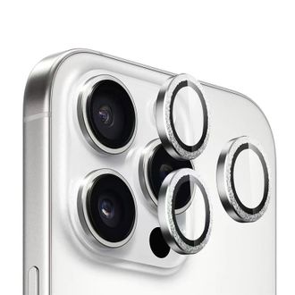 Захисне скло BlueO Metal на камеру для Apple iPhone 16 Pro / 16 Pro Max / 15 Pro / 15 Pro Max (Срібний / Silver Diamond) - фото 2 Захисне скло BlueO Metal на камеру для Apple iPhone 16 Pro / 16 Pro Max / 15 Pro / 15 Pro Max (Срібний / Silver Diamond) - фото 2