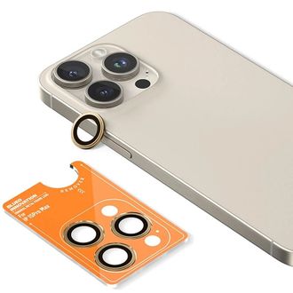 Захисне скло BlueO Metal на камеру для Apple iPhone 16 Pro / 16 Pro Max / 15 Pro / 15 Pro Max (Золотий / Gold Titanium) - фото 3 Захисне скло BlueO Metal на камеру для Apple iPhone 16 Pro / 16 Pro Max / 15 Pro / 15 Pro Max (Золотий / Gold Titanium) - фото 3