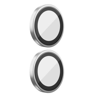 Захисне скло BlueO Metal на камеру для Apple iPhone 16 (6.1") / 16 Plus (6.7") (Срібний / Silver) - фото 1