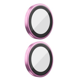 Захисне скло BlueO Metal на камеру для Apple iPhone 16 (6.1") / 16 Plus (6.7") (Рожевий / Pink) - фото 1