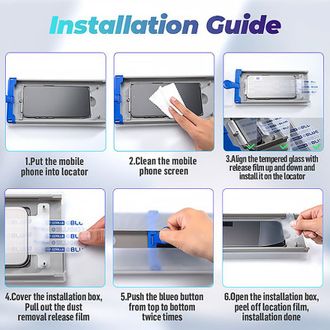 Захисне 3D скло Blueo Hot Bending для Apple iPhone 16 Pro Max (6.9") (+ аплікатор) - фото 3