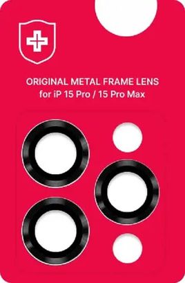 Лінза на камеру +NEU Chatel Metal Frame Lens Protector Glass for iPhone 15 Pro/15 Pro Max Black - фото 2
