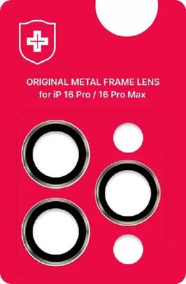 Лінза на камеру +NEU Chatel Metal Frame Lens Protector Glass for iPhone 16 Pro/16 Pro Max Natural Gery - фото 2