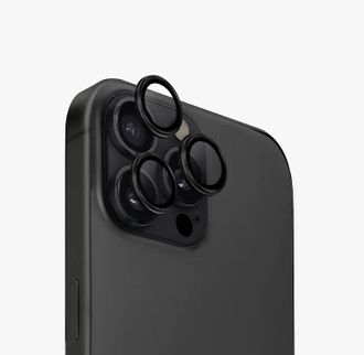 Лінза на камеру +NEU Chatel Metal Frame Lens Protector Glass for iPhone 16 Pro/16 Pro Max Black - фото 1