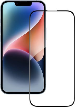 Скло +NEU Chatel Corning Gorilla Glass with mesh for iPhone 14 Front Black - фото 1