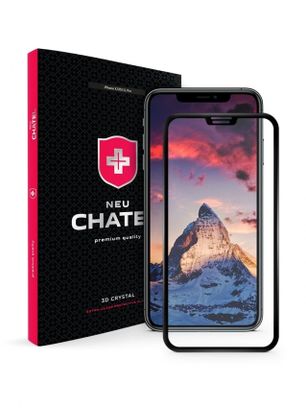Скло + NEU Chatel Full 3D Crystal for iPhone XS Max/11 Pro Max Front Black - фото 1