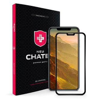 Скло +NEU Chatel Full 3D Crystal with Mesh for iPhone X/XS/11 Pro Front Black - фото 1
