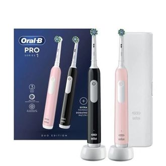 Набір із 2-х електричних зубних щіток Oral-B iO Series 3 Duo Black & Pink Europe - фото 1 Набір із 2-х електричних зубних щіток Oral-B iO Series 3 Duo Black & Pink Europe - фото 1
