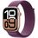 Apple Watch Series 10 GPS 46mm Rose Gold Aluminum Case w. Plum Sport Loop (MWWV3)  Open Box