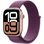 Смарт-годинник Apple Watch Series 10 GPS 42mm Rose Gold Aluminum Case w. Plum Sport Loop (MWWK3)