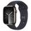 Apple Watch Series 9 GPS + Cellular 45mm Graphite S. Steel Case w. Midnight Sport Band - S/M (MRMV3)