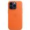 Чехол Leather Case with MagSafe 14 pro Orange