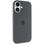 Чохол Silicone Case Full Protective (AA) для Apple iPhone 16 (6.1") (Сірий / Dark Gray)