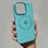 Чохол Silicone case Metal Camera with MagSafe (iPhone 13, Sea Blue)