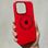 Чехол Silicone case Metal Camera with MagSafe (iPhone 14 Pro, Red)