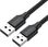 Кабель UGREEN USB 2.0 A Male to A Male Cable 1.5m (Black) (UGR-10310)