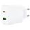 Мережевий зарядний пристрій Acefast A25 USB-C+USB-A PD 20W White
