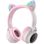 Навушники Hoco W27 Cat Ear Grey/Pink (W27GP)