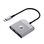 Адаптер WIWU [Wi-HB002] Docking Station 3in1 USB-C to USB3.0+HDMI+USB-C (Grey)
