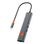 Хаб WIWU [Wi-HB005] Travel 5in1 USB-C to 2xUSB3.1+HDMI+RJ45+PD 100W (Grey)