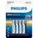 Батарейки Philips Ultra Alkaline LR03 AAА 1.5 В 4 шт. (LR03E4B/10)