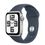 Apple Watch SE 2 GPS 40mm Silver Aluminium Case with Storm Blue Sport Band M/L (MRE23) 2023 - фото 1