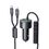 Автомобильное зарядное устройство Mcdodo [CC-0370] PD+PPS+QC Quick Car Charger 3A 120W (with LED Spring cable USB-C+Lightning) - фото 1