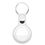 Чохол для AirTag Leather Key Ring, White - фото 1