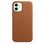 Чехол iPhone Leather Case with MagSafe 12 /12 Pro ( 6.1) Saddle Brown - фото 2