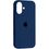 Чехол Silicone Case Full Protective (AA) для Apple iPhone 16 (6.1") (Синий/Deep navy) - фото 1