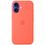 Чехол Silicone Case with MagSafe + Button iPhone 16 Tangerine - фото 2