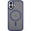 Чехол TPU+PC Metal Buttons with MagSafe Apple iPhone 16 (6.1") Blue - фото 1