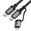 Кабель Acefast C20-01 MFI USB-C to USB-C/Lightning (Black) - фото 1