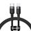 Кабель Baseus Cafule Cable Type-C to iP PD 18W 1m Gray+Black - фото 1