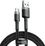Кабель Baseus Cafule Cable USB For Type-C 3A 0.5m Gray Black (CATKLF-AG1) - фото 1