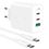 Сетевое зарядное устройство Acefast A13 2xUSB-C + USB-A 65w + кабель USB-C to USB-C (White) - фото 2