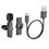 Петличный беспроводной микрофон Borofone BFK12 Trophy lavalier Lightning/Type-C (Black) - фото 3
