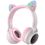 Навушники Hoco W27 Cat Ear Grey/Pink (W27GP) - фото 1