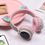 Навушники Hoco W27 Cat Ear Grey/Pink (W27GP) - фото 3