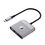 Адаптер WIWU [Wi-HB002] Docking Station 3in1 USB-C to USB3.0+HDMI+USB-C (Grey) - фото 1